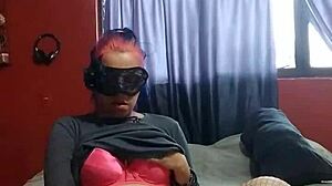 Woman masturbates in sexy lingerie at in-laws' house