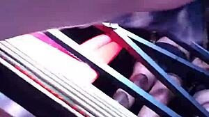 Hot babe at nude bar in see-through 😍