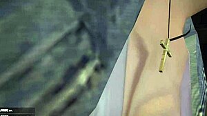 I met this dirty blonde prostitute in GTAV and she was so hot, I couldn't resist fucking her!