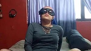 Woman masturbates in sexy lingerie at in-laws' house