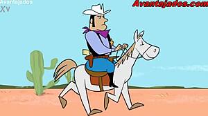 Cartoon gay sheriff gets wild and naughty