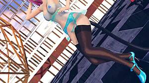 Big Tits Anime Girl In Lingerie