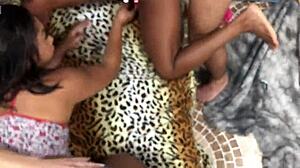 Gangbang with three women, what a delight