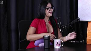 Naty Varga Loves Tight 69 Action in Sheer Red Lingerie