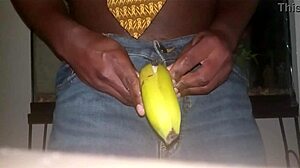 hey, wanna see banana play with cum close-up?