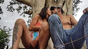 hidden outdoor encounter with sandy cortez and pitter xxx