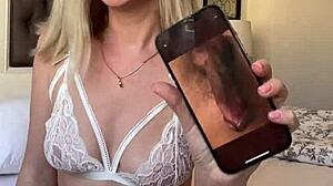 Russian Blonde Goddess Rates Monster Cocks