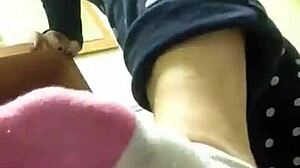 She dominates with her feet in this intense session