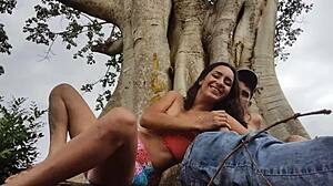 hidden outdoor encounter with sandy cortez and pitter xxx