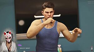 Hey, in this game, the busty milf gets corrupted with big tits on display