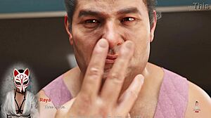 Hey, in this game, the busty milf gets corrupted with big tits on display