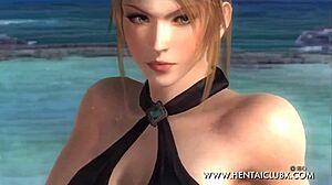 Anime D or Alive 5 Ultimate Sexy Ecchi Sarah Black Dress