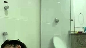 Hot Brunette Bia Masturbates With Shower Jet