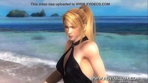 Anime D or Alive 5 Ultimate Sexy Ecchi Sarah Black Dress