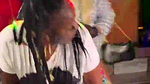 Afrocandy Reveals Her Big Tits During Live Performance