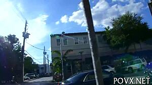 Hot Teen Sucks And Licks Balls On Sofa!