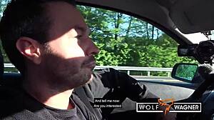 Tysk jente Sublisa knuller gamle kukker hardt på Wolfwagner.com