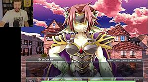 Confronting the monster girl with huge tits and pussy