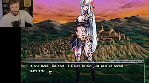 Confronting the monster girl with huge tits and pussy