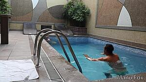 I couldn’t resist the urge and gave my ass and pussy to the director bareback before filming.