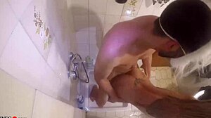 couples orgasm in the shower