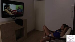 I caught Natalie Cortez masturbating in the living room 😳