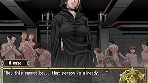 Bible black infection: high priest's dark ritual with black characters.