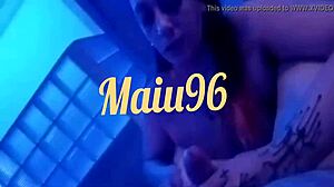 Intense oral action on big cock.