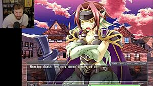 Confronting the monster girl with huge tits and pussy