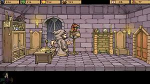 Watch Akabur's witch trainer strip and submit in BDSM game?