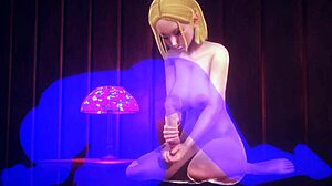 야, 드래곤볼 헨타이에서 C18이 호텔 애니 게임에서 불고 사정해