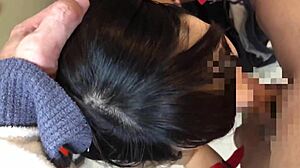 Japanese amateur A.O. in car sex adventures 😈