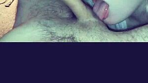 hot amateur blonde gives nut-busting blowjob in lingerie pov