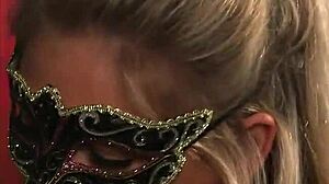 Foxy Hottie Endures Intense Blowbang Facial Cumshots Swallowing Every Drop