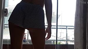 Do you love watching her clean in shorts without panties?