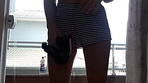 Do you love watching her clean in shorts without panties?