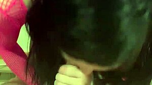 petite teen gives hot blowjob to monster cock