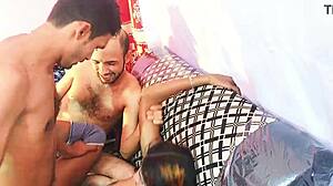 Hanif, Sumona, and Manik in Wild Threesome Fuck at Home