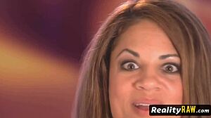 Hot swinger brunette moans, Lick my pussy deeper, you horny strangers, keep going!