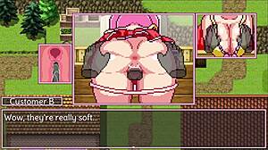 Noelle Goes Wild with Intense Fingering in Hentai Game Part 1