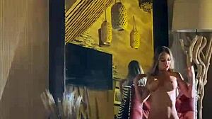 Monika Fox strips to music, showing pierced nipples! 😍