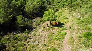Drone Spots Young Couple Banging Hard Outdoors in Public