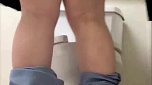 peeing while sniffing panties and humping public bathroom toilets