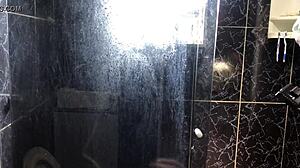 Friend's aunt fucked in bathroom.