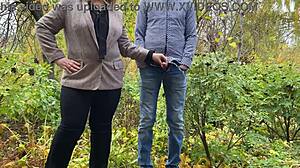 Craving to Dominate Stepmom's Big Ass in Kinky Outdoor Play