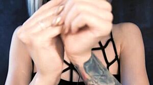 ASMR Oil And Cream On Teen Cosplay Tattoo Wet Body