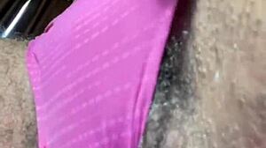 Nelly teases fat pussy to near climax in POV