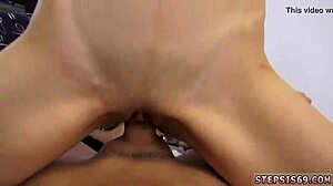 Blonde Mature Instructs Suspended Step Sis In Blowjob