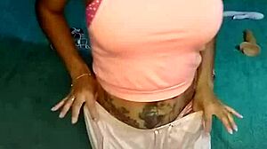 Mexican latina amateur dances with big tits