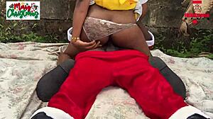 Nigerian Couple In Romantic Christmas Farmyard Sex